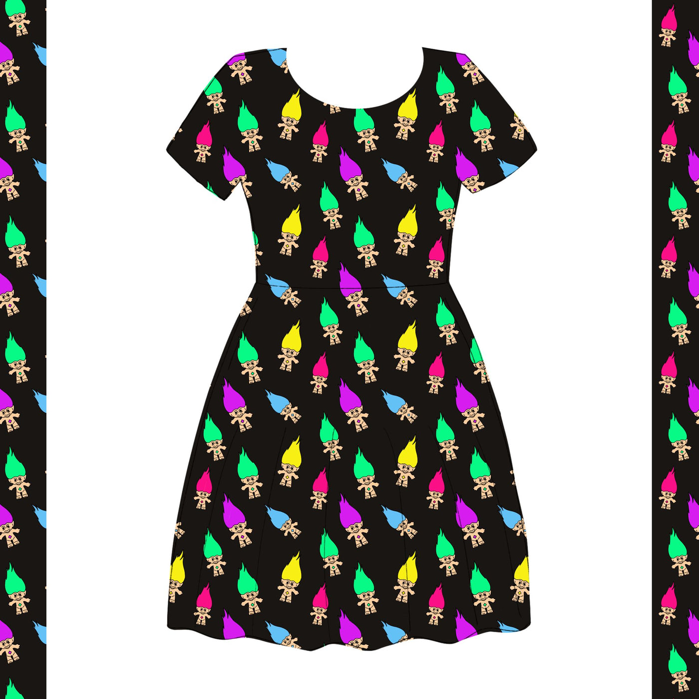 ***PRE ORDER FOR DELIVERY END OF MAY*** Just Troll With It 2-Way Pocket Skater Dress