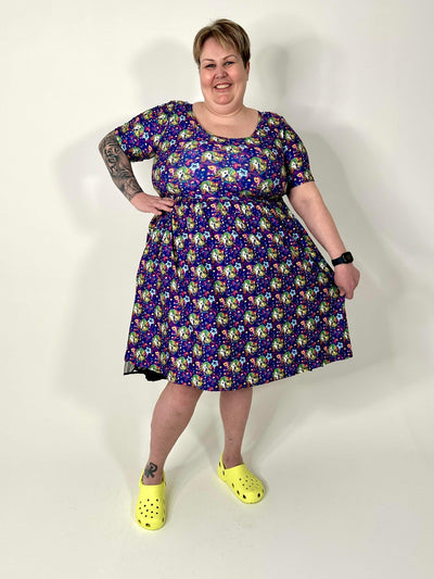 Rainbow Girl 2-Way Pocket Skater Dress