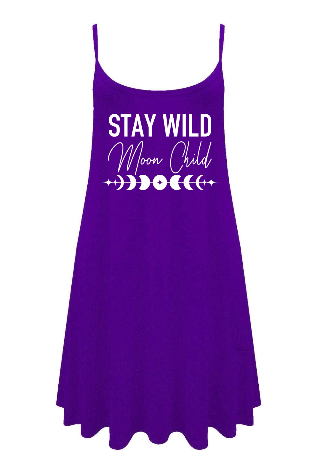 Purple "Stay Wild" Printed Longline Camisole