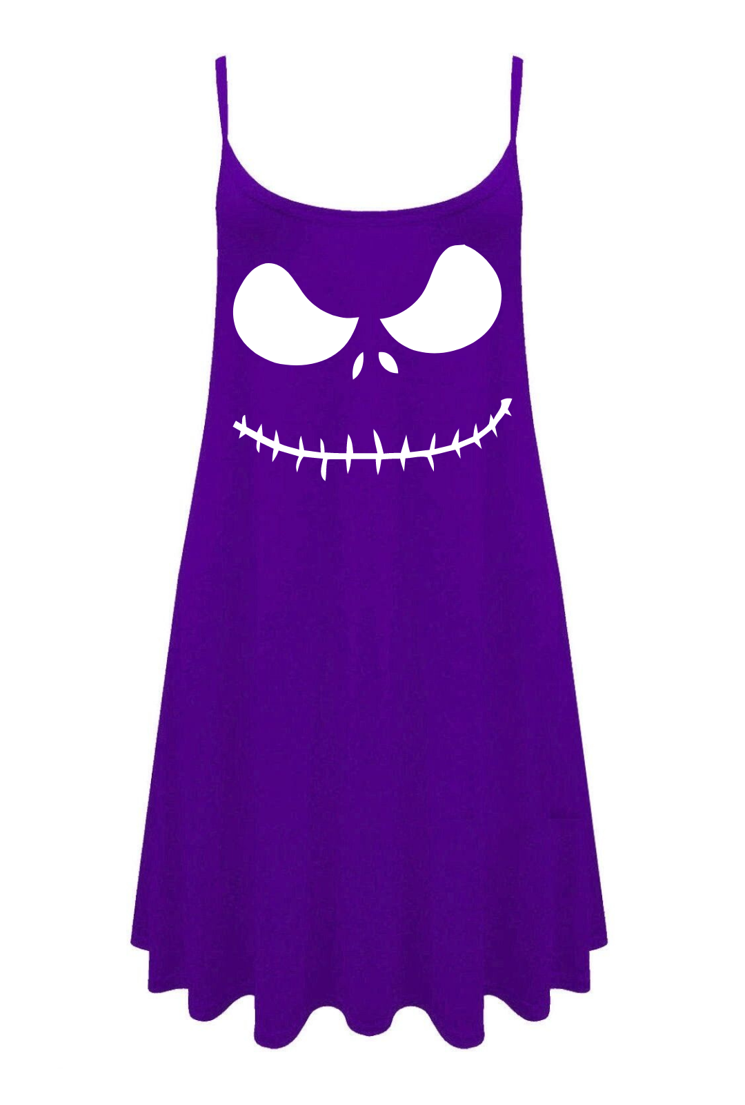 Purple "Nightmare Face" Printed Longline Camisole