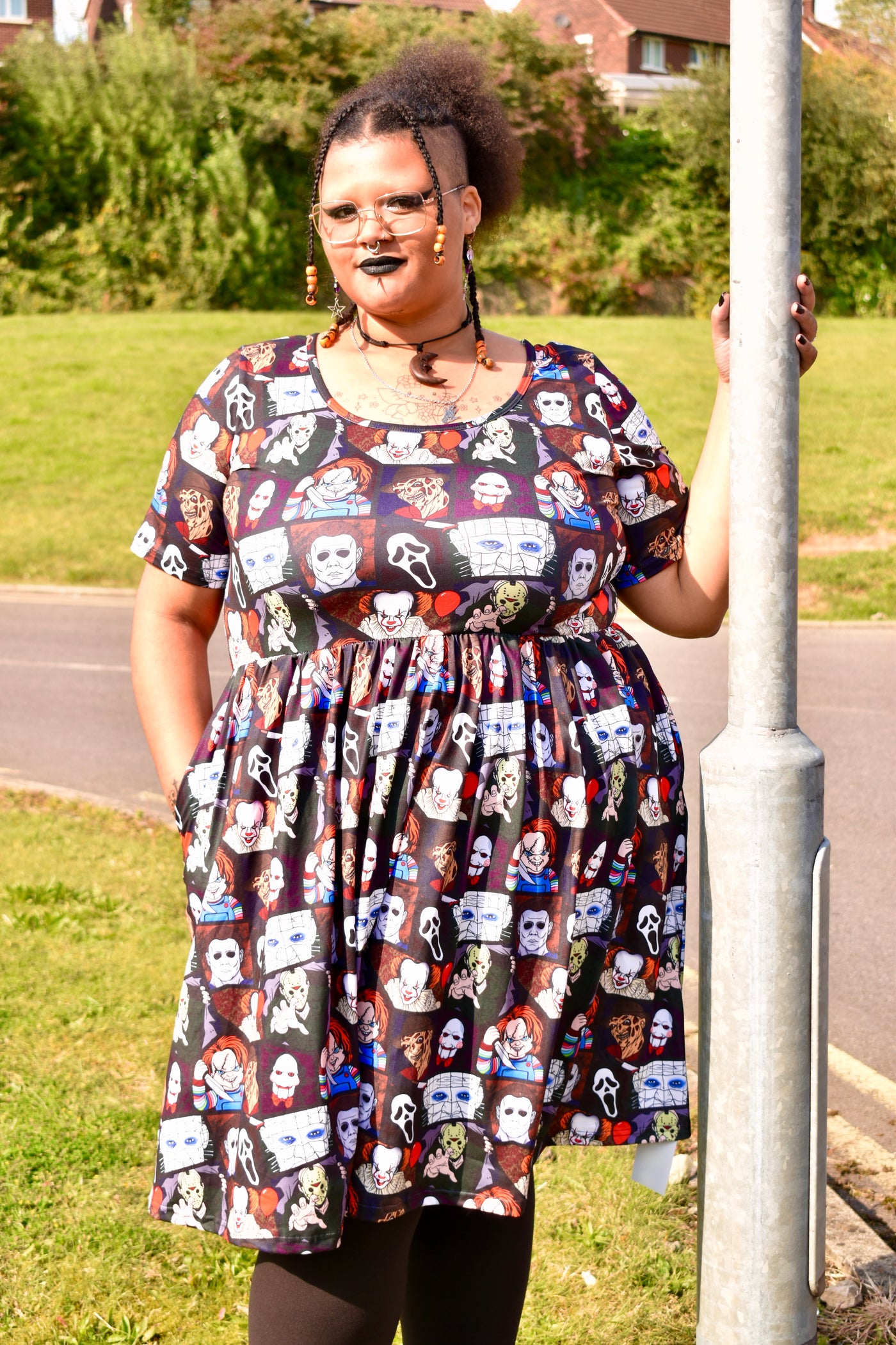 Comic Slashers 2-Way Pocket Skater Dress