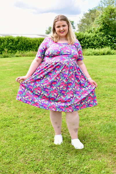 Topsy Curvy X Jelly With The Belly Cherry Pop 2-Way Pocket Skater Dress