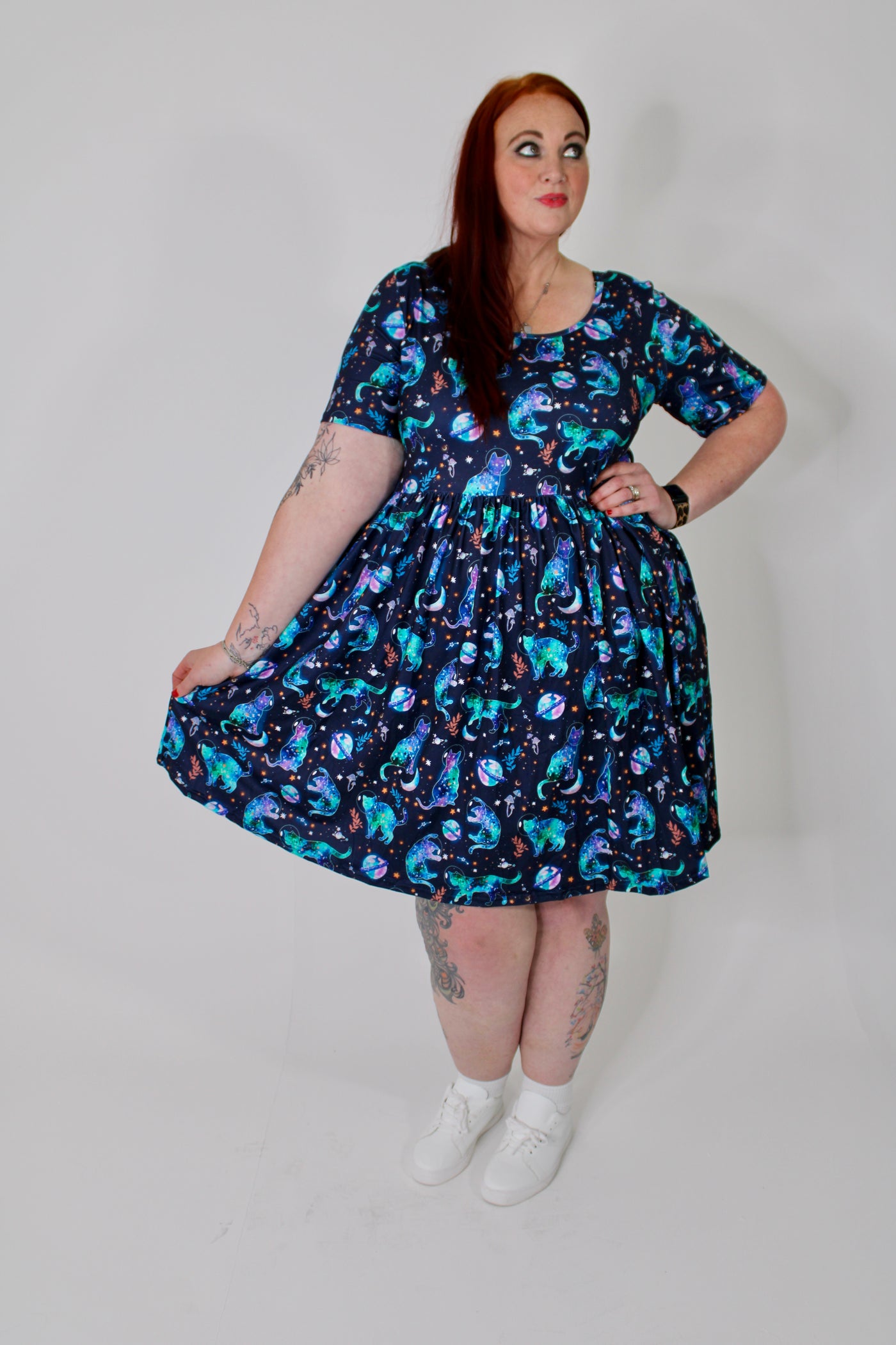 Pussy Planet 2-Way Pocket Skater Dress