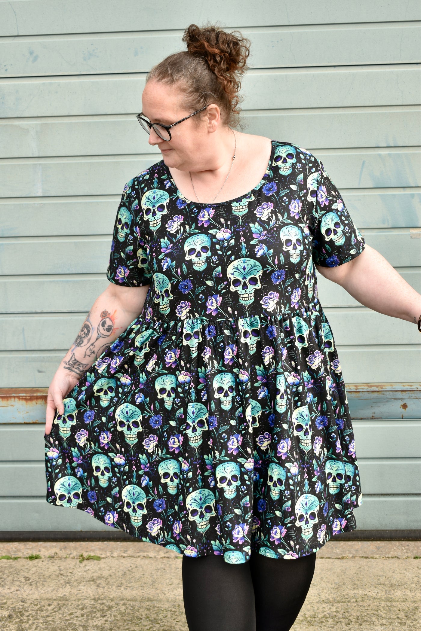 Deadly Blooms Oversized Smock Dress