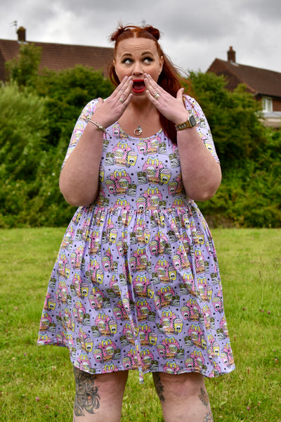 Spooky Meal 2-Way Pocket Skater Dress