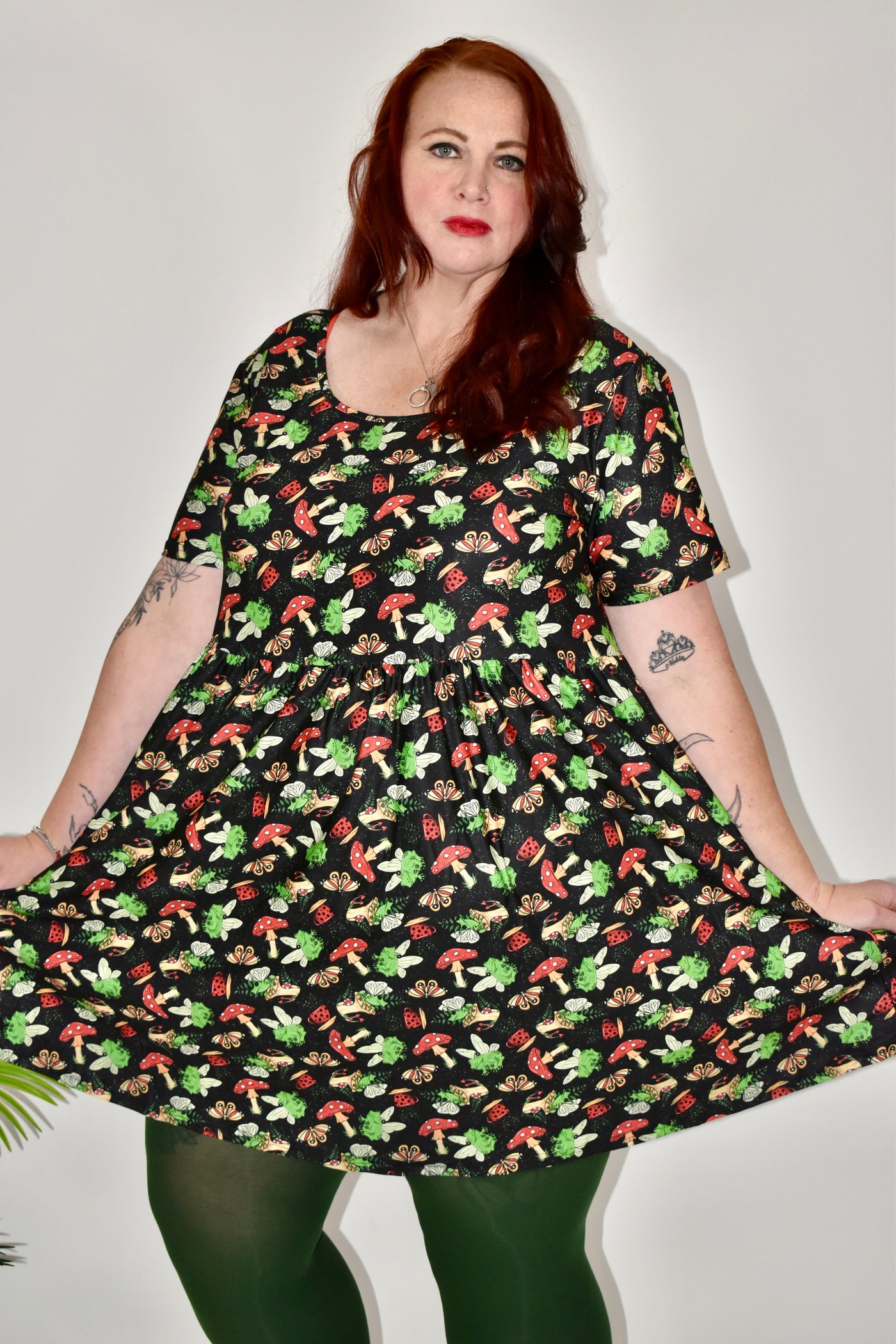 Fairy Frogs Oversized Smock Dress