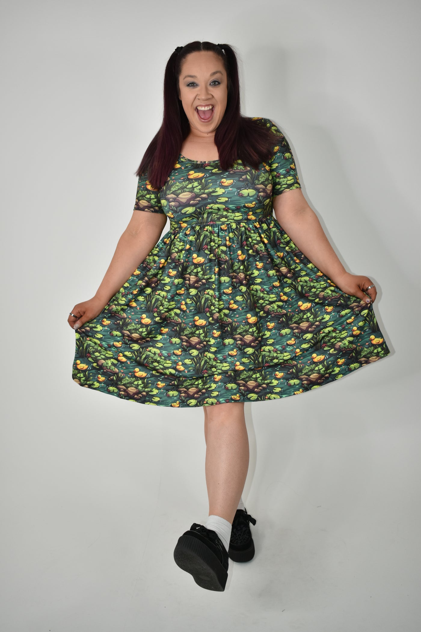 Duck Off 2-Way Pocket Skater Dress