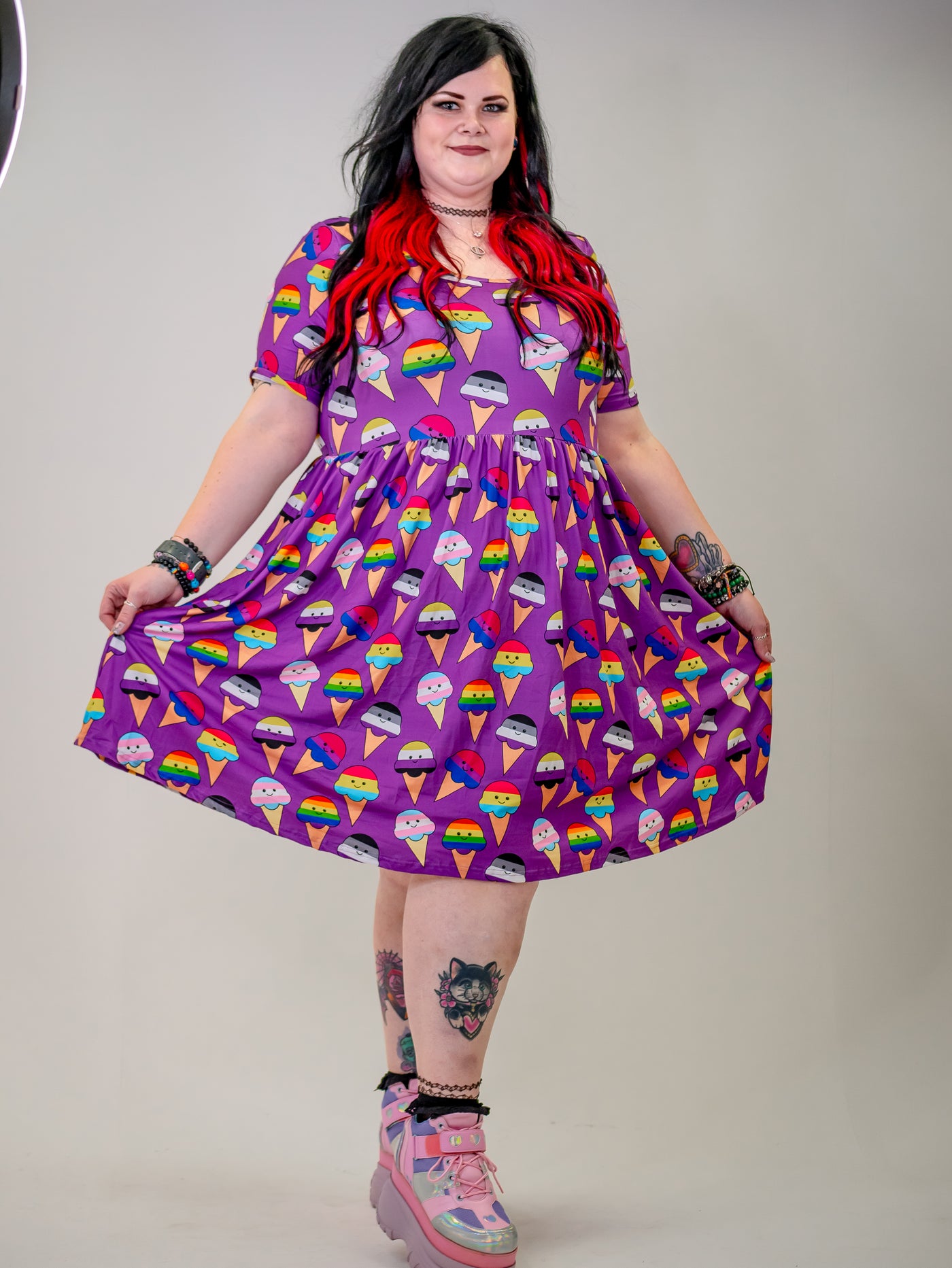 Limited Edition Scoops Of Pride 2-Way Pocket Skater Dress