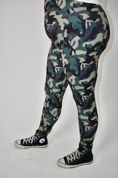 Green Camouflage Super Soft Leggings