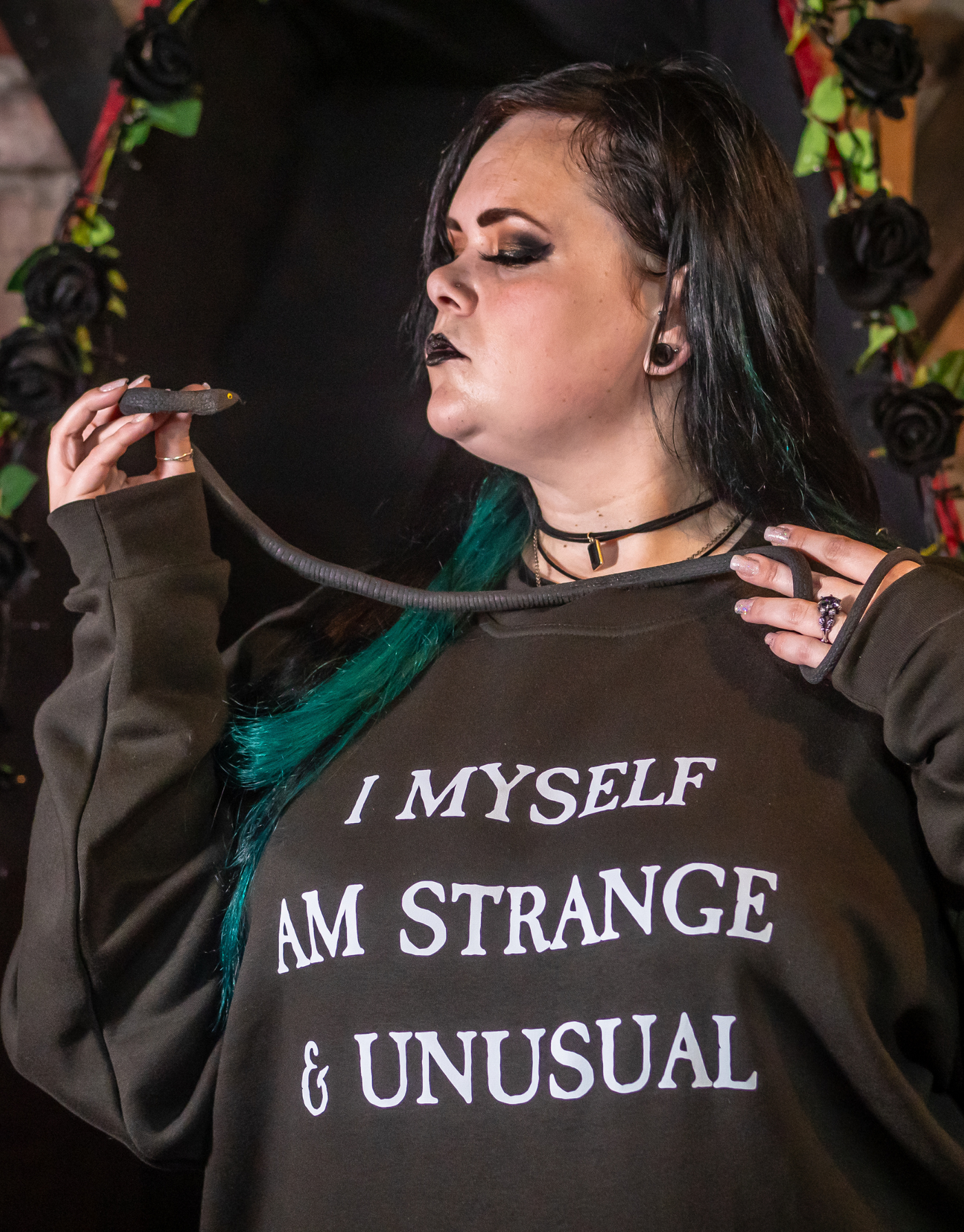 Black "Strange & Unusual" Unisex Sweatshirt