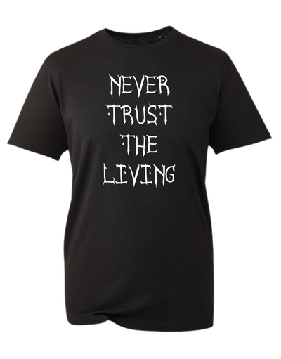 Black "Never Trust" Unisex Organic T-Shirt