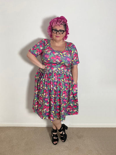 Topsy Curvy X Jelly With The Belly Cherry Pop 2-Way Pocket Skater Dress