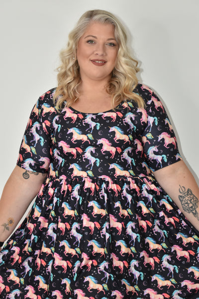 Unicorn Dreams 2-Way Pocket Skater Dress