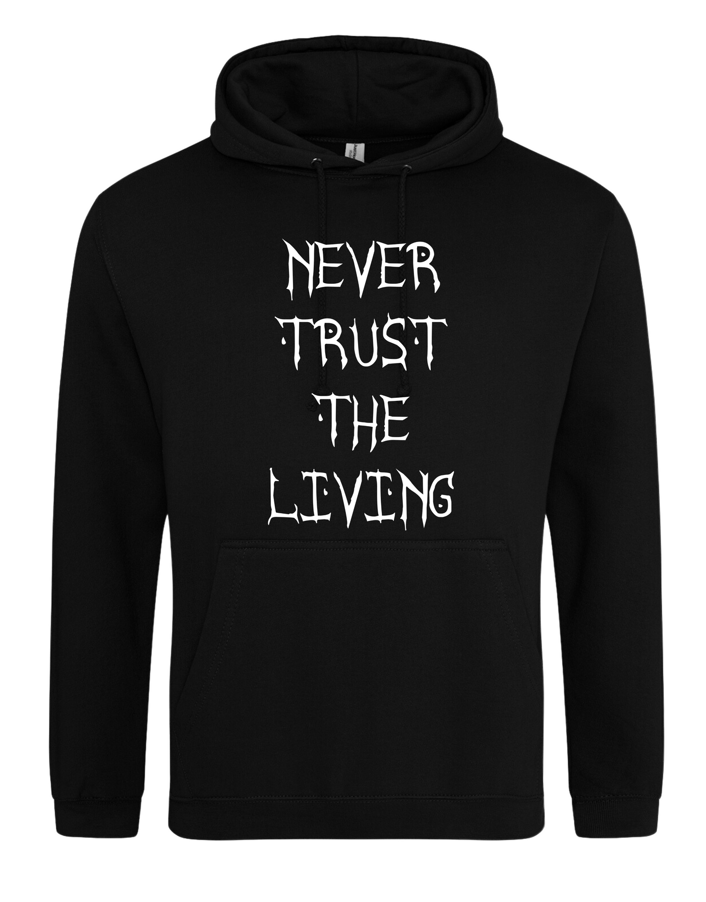 Black "Never Trust"  Standard Hoodie