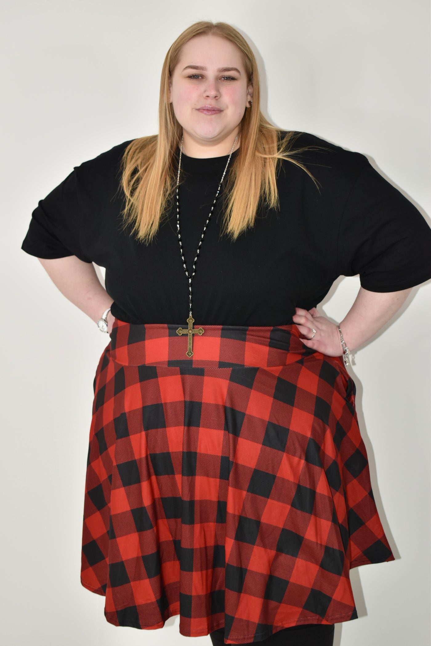 Rad Plaid Pocket Skater Skirt