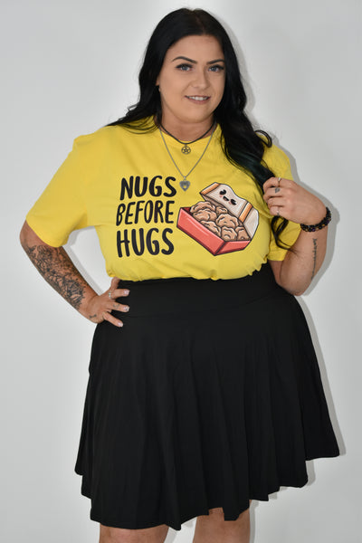Yellow "Nugs Before Hugs" Unisex Organic T-Shirt