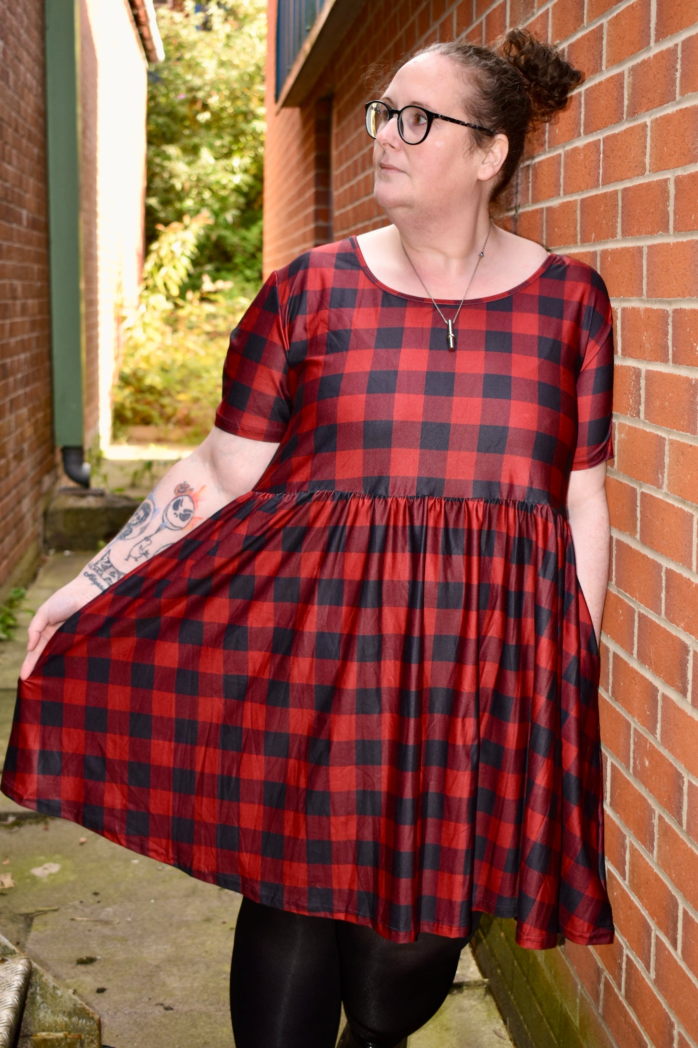 Rad Plaid Oversized Smock Dress