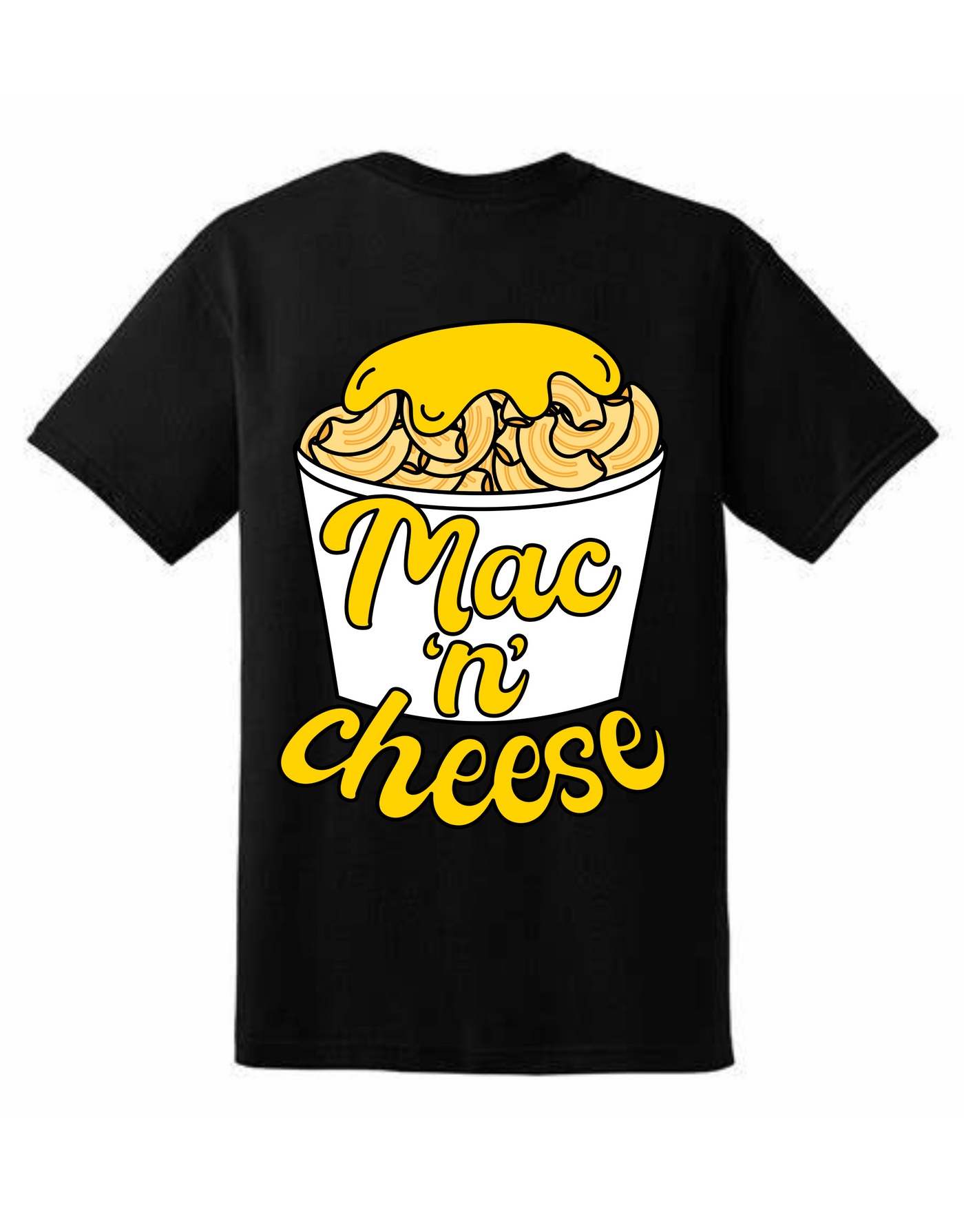 "Mac & Cheese" Front & Back Unisex Organic T-Shirt