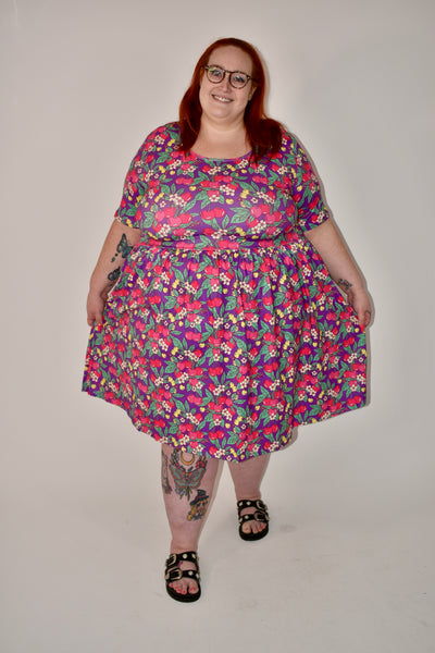 Topsy Curvy X Jelly With The Belly Cherry Pop 2-Way Pocket Skater Dress