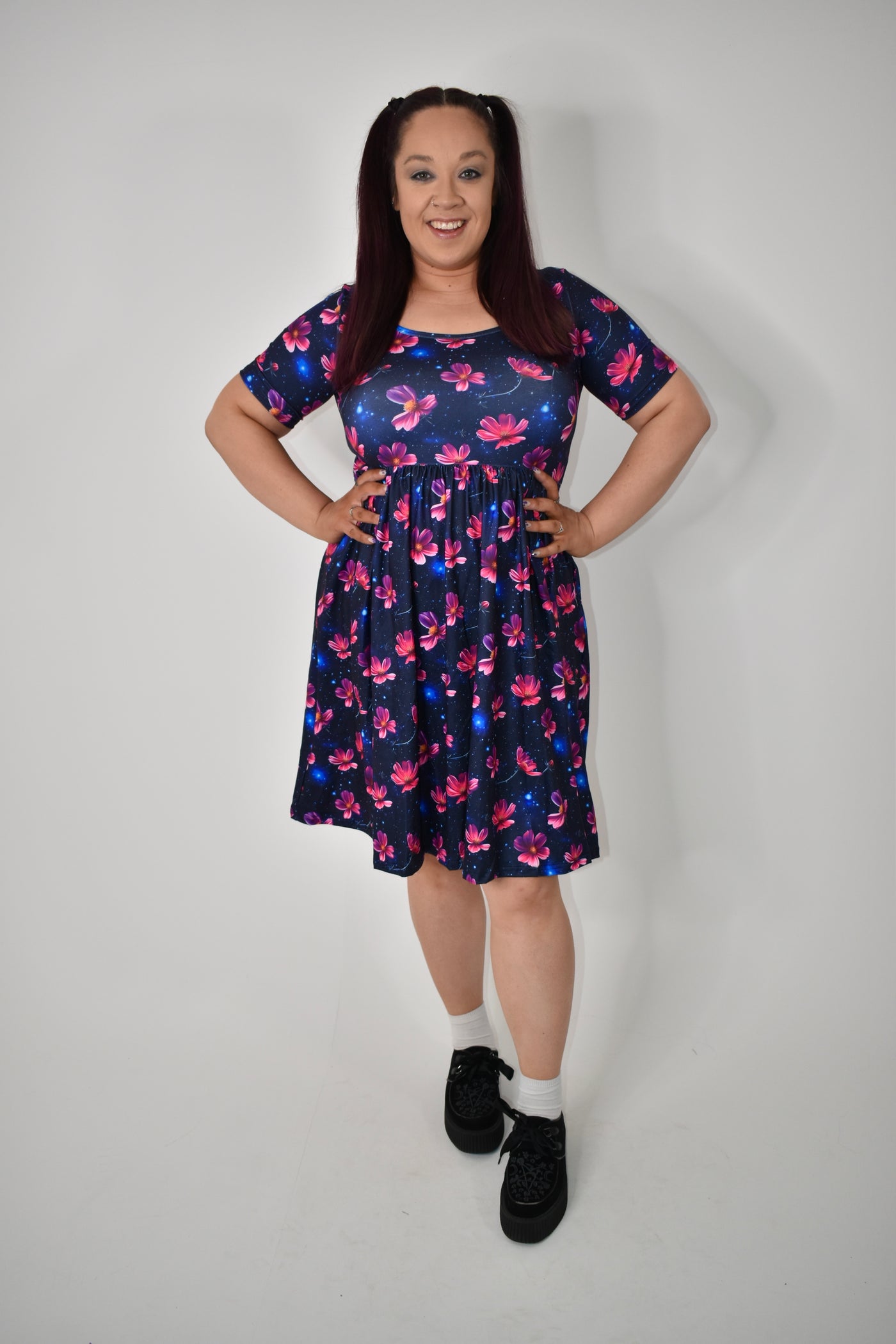 Floral Cosmos 2-Way Pocket Skater Dress