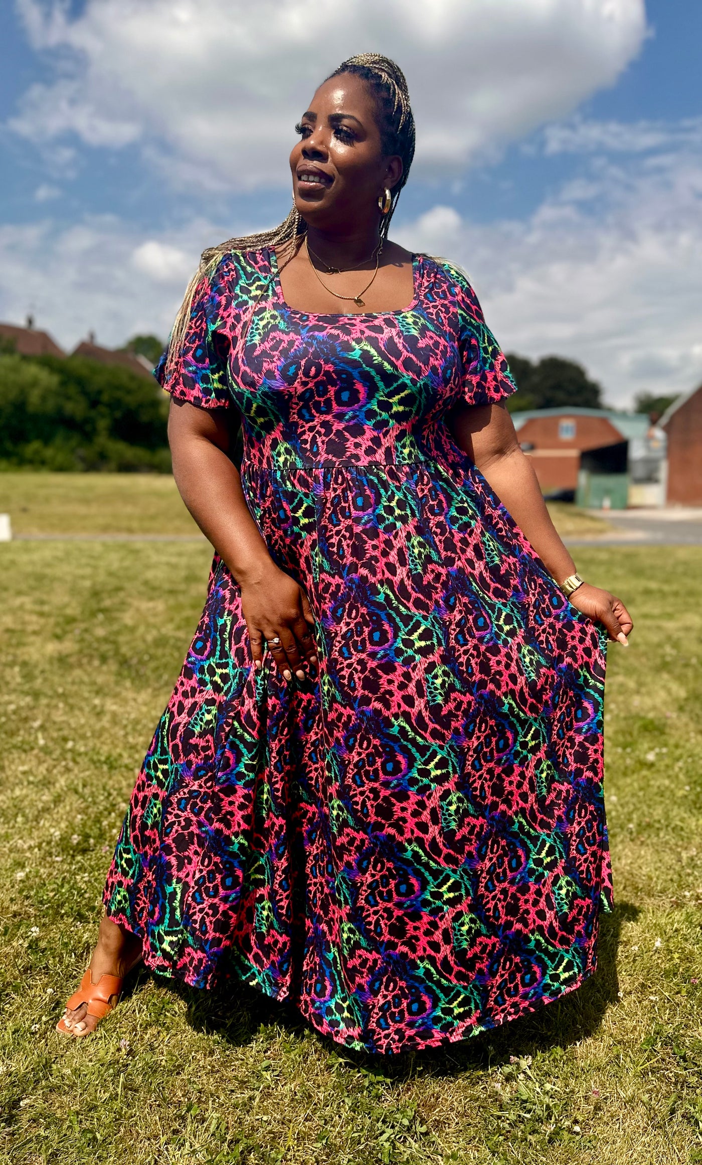 Fierce AF Angel Sleeve Pocket Maxi Dress