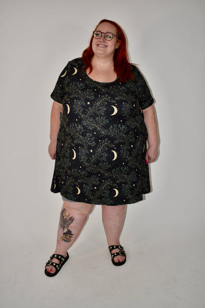 Pagan Night Pocket Swing Dress