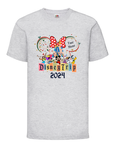 Disney Trip Personalised Childrens Unisex Organic T-Shirt