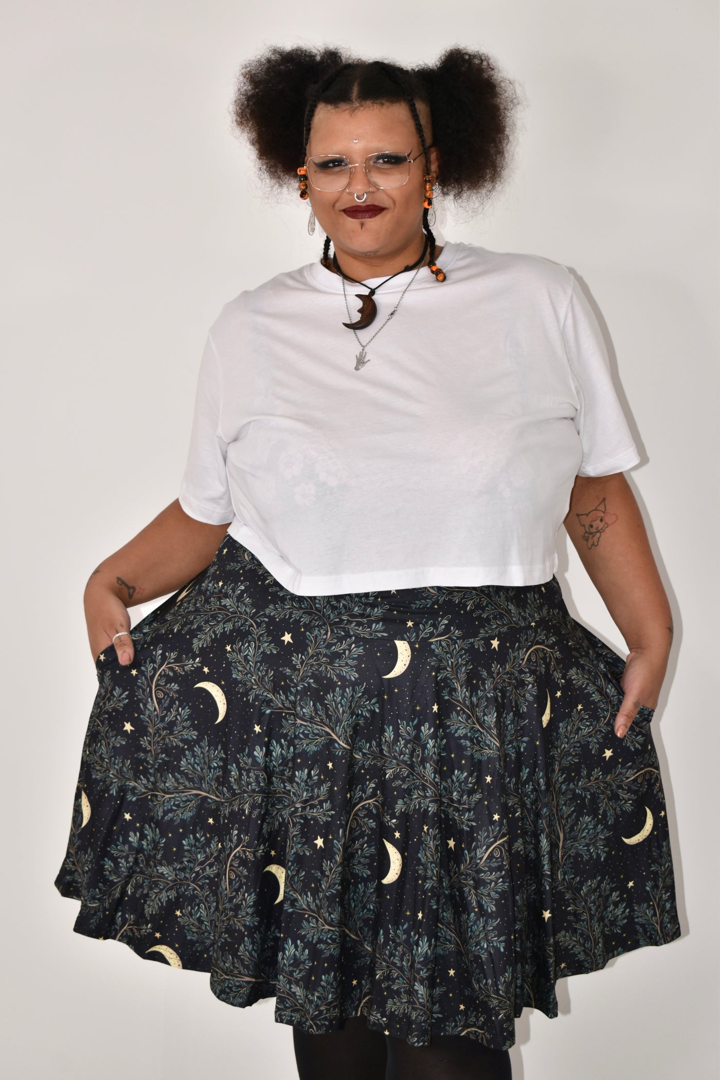 Pagan Night Pocket Skater Skirt