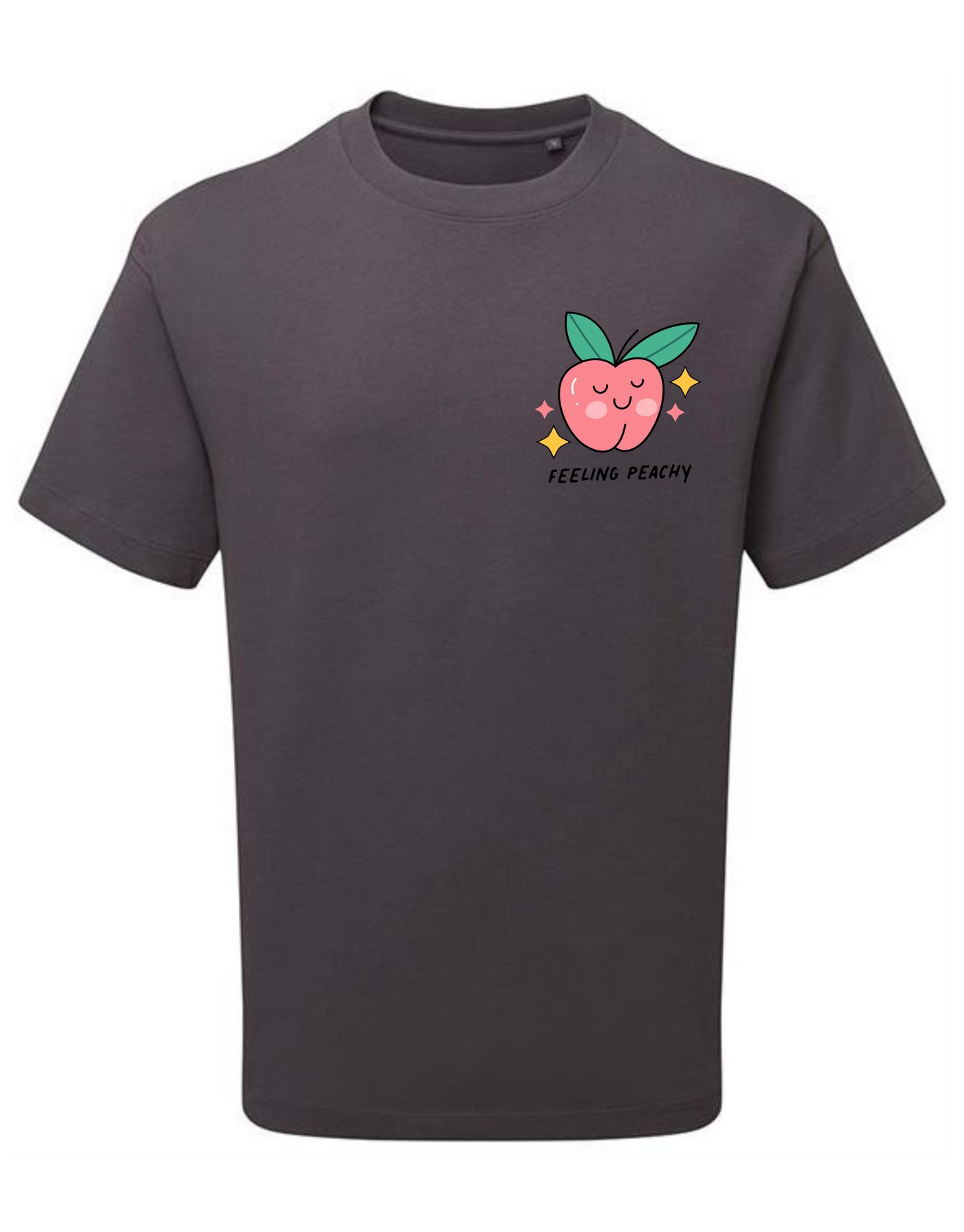 "Feelin' Peachy" Unisex Pocket Print Organic T-Shirt