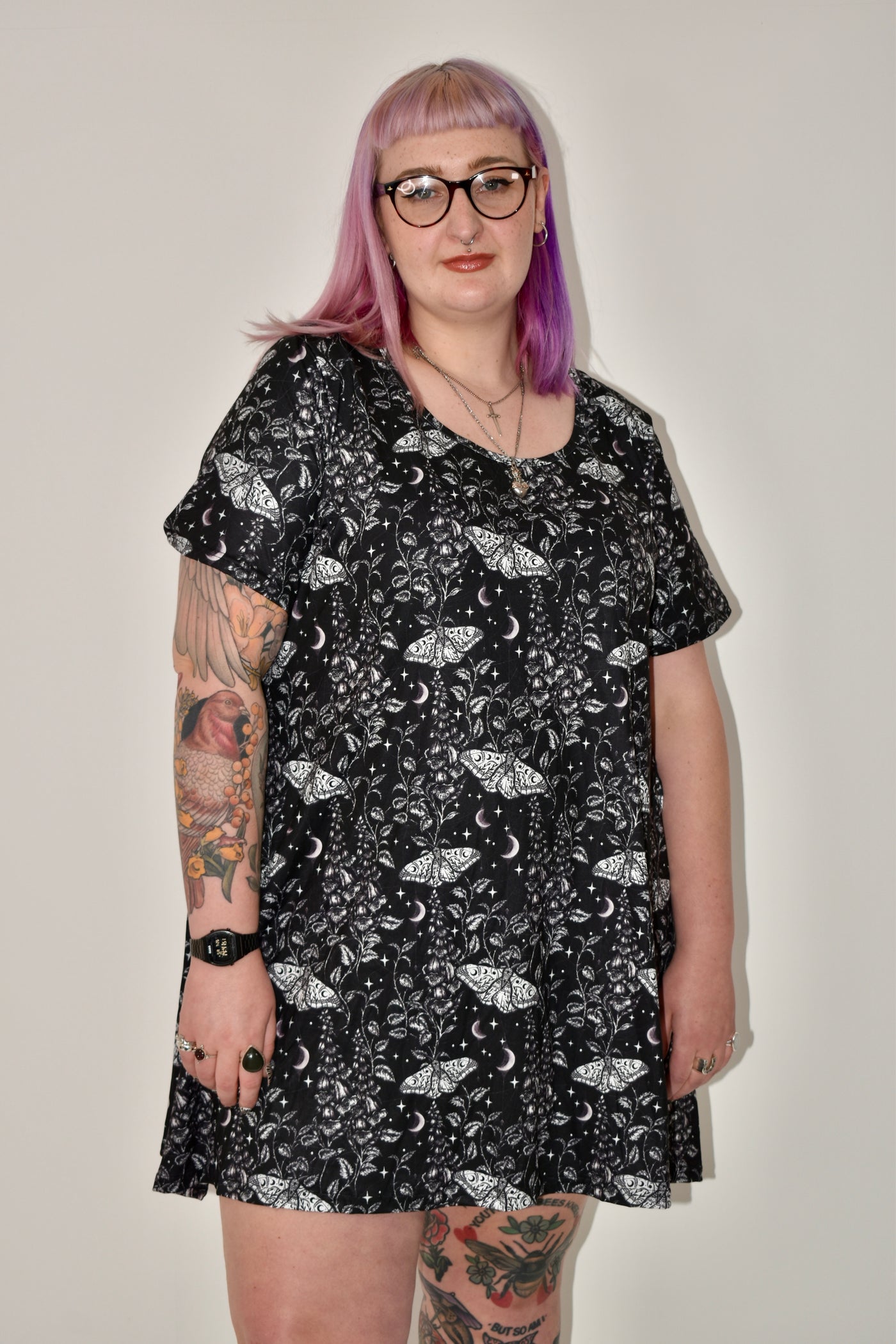 Magical Moths Pocket Swing Dress