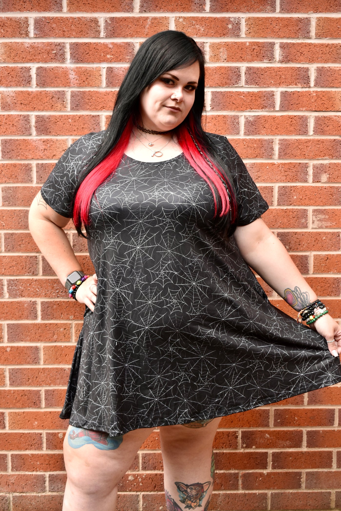 Plus size swing dresses with pockets hotsell