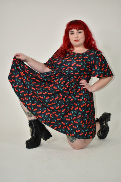 Cherry Baby Angel Sleeve Skater Dress