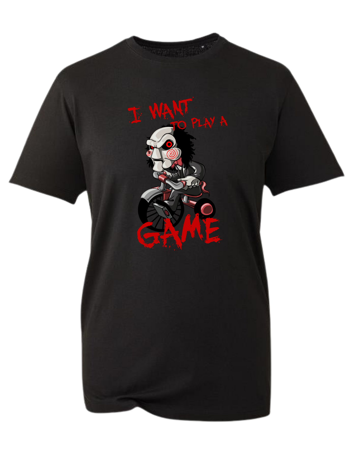 Black "I Want To Play A Game" Unisex Organic T-Shirt