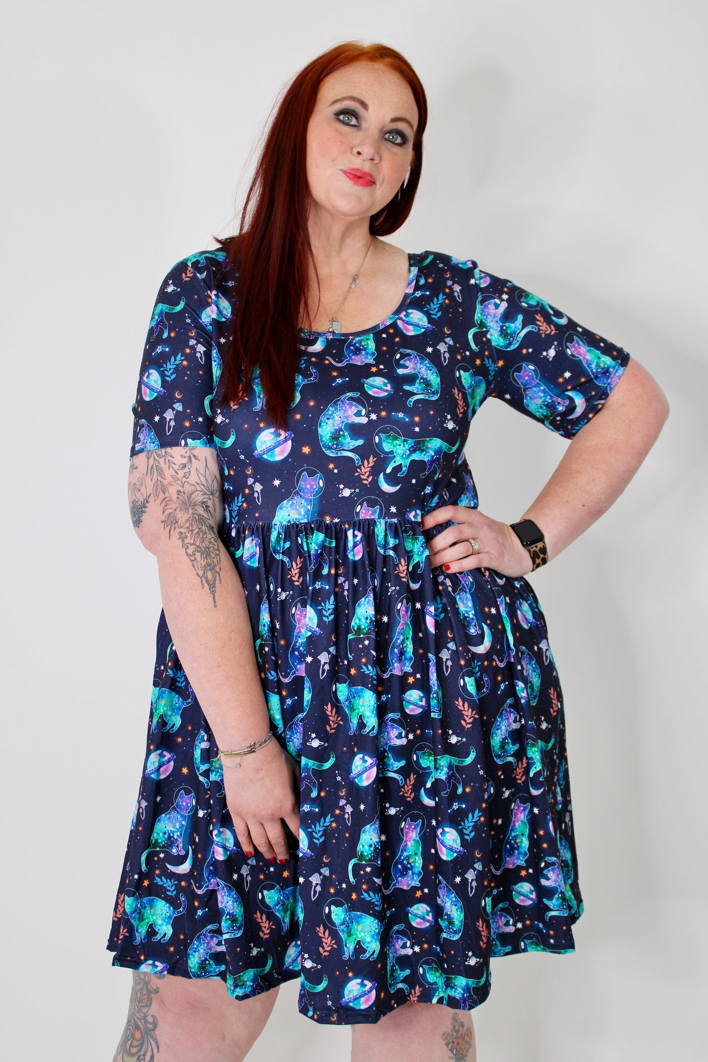 Pussy Planet 2-Way Pocket Skater Dress