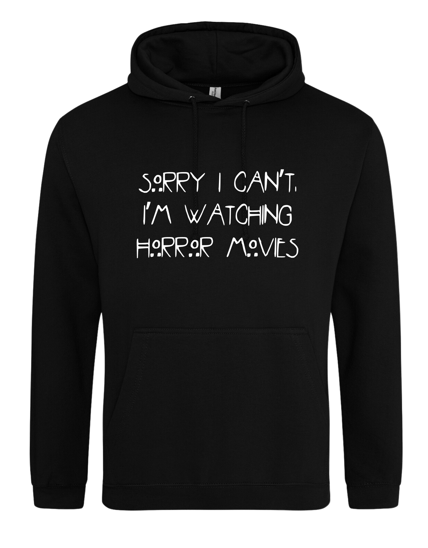 Black "Sorry I Can't" Horror Standard Hoodie