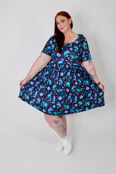 Pussy Planet 2-Way Pocket Skater Dress