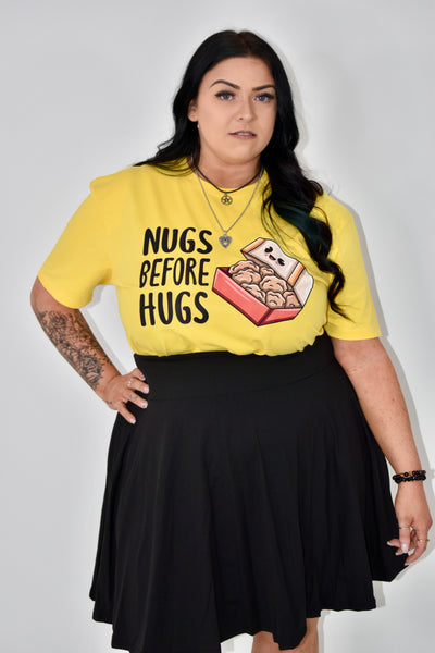 Yellow "Nugs Before Hugs" Unisex Organic T-Shirt
