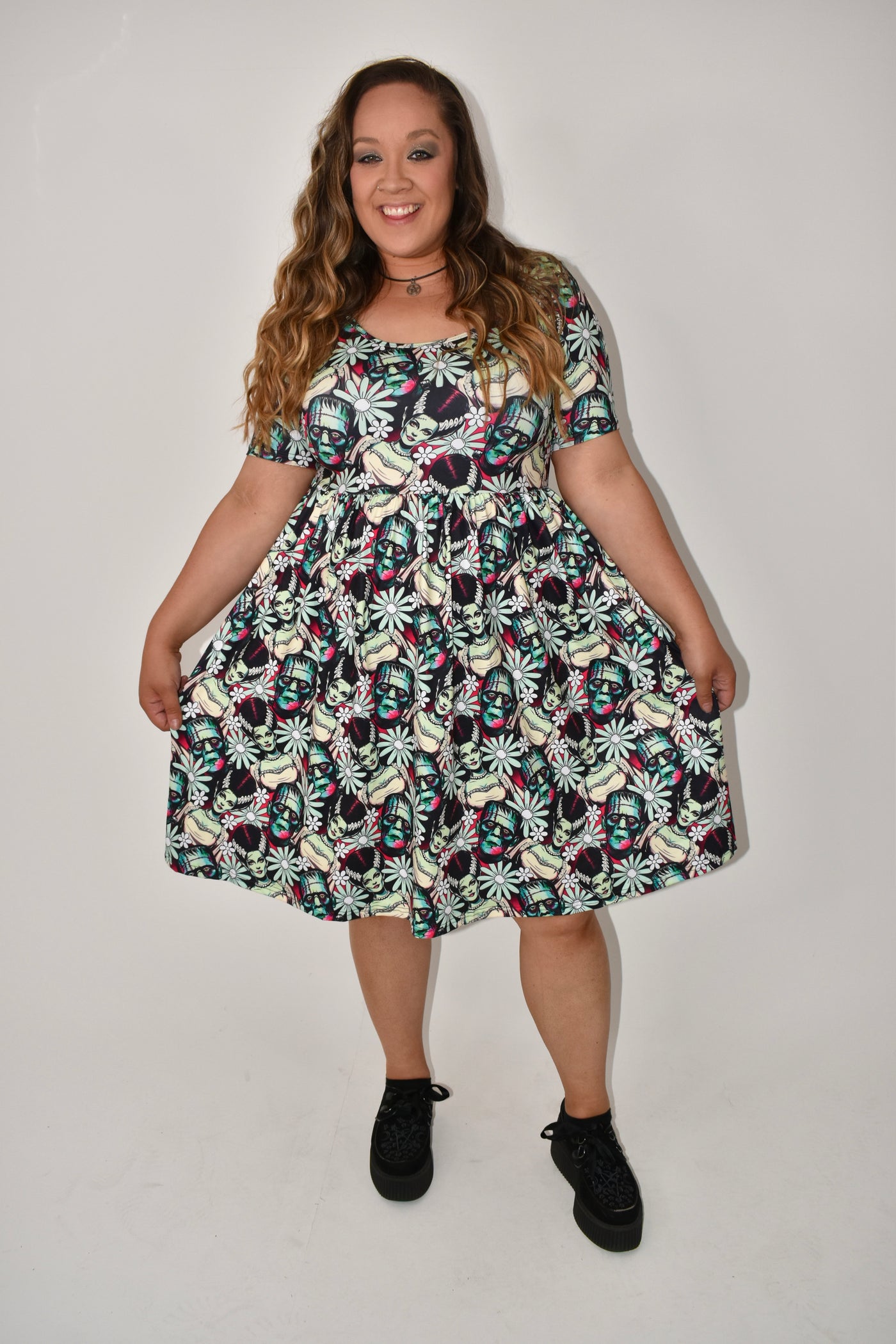 Limited Edition Monster Matrimony 2-Way Pocket Skater Dress