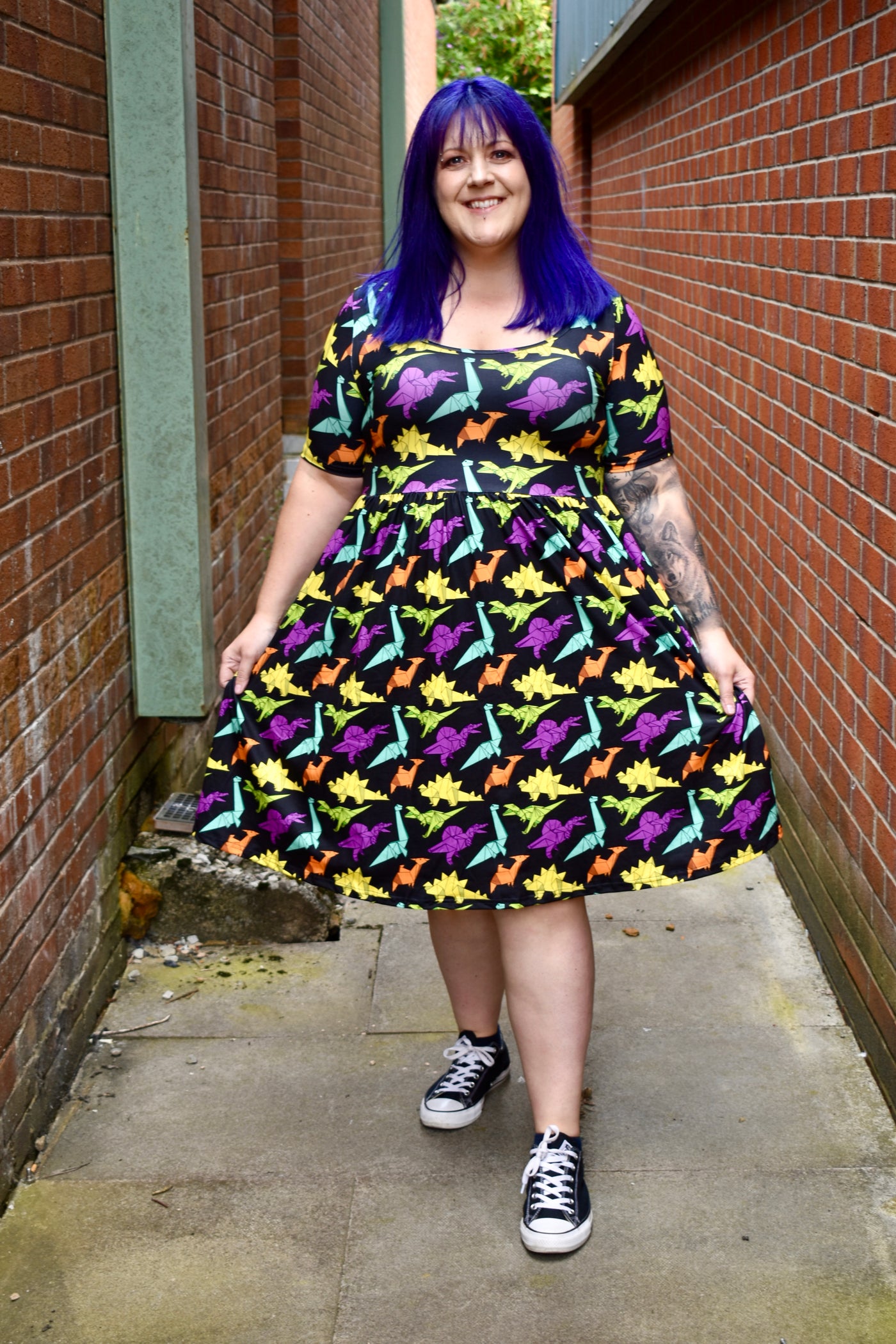 Extinct Era 2-Way Pocket Skater Dress