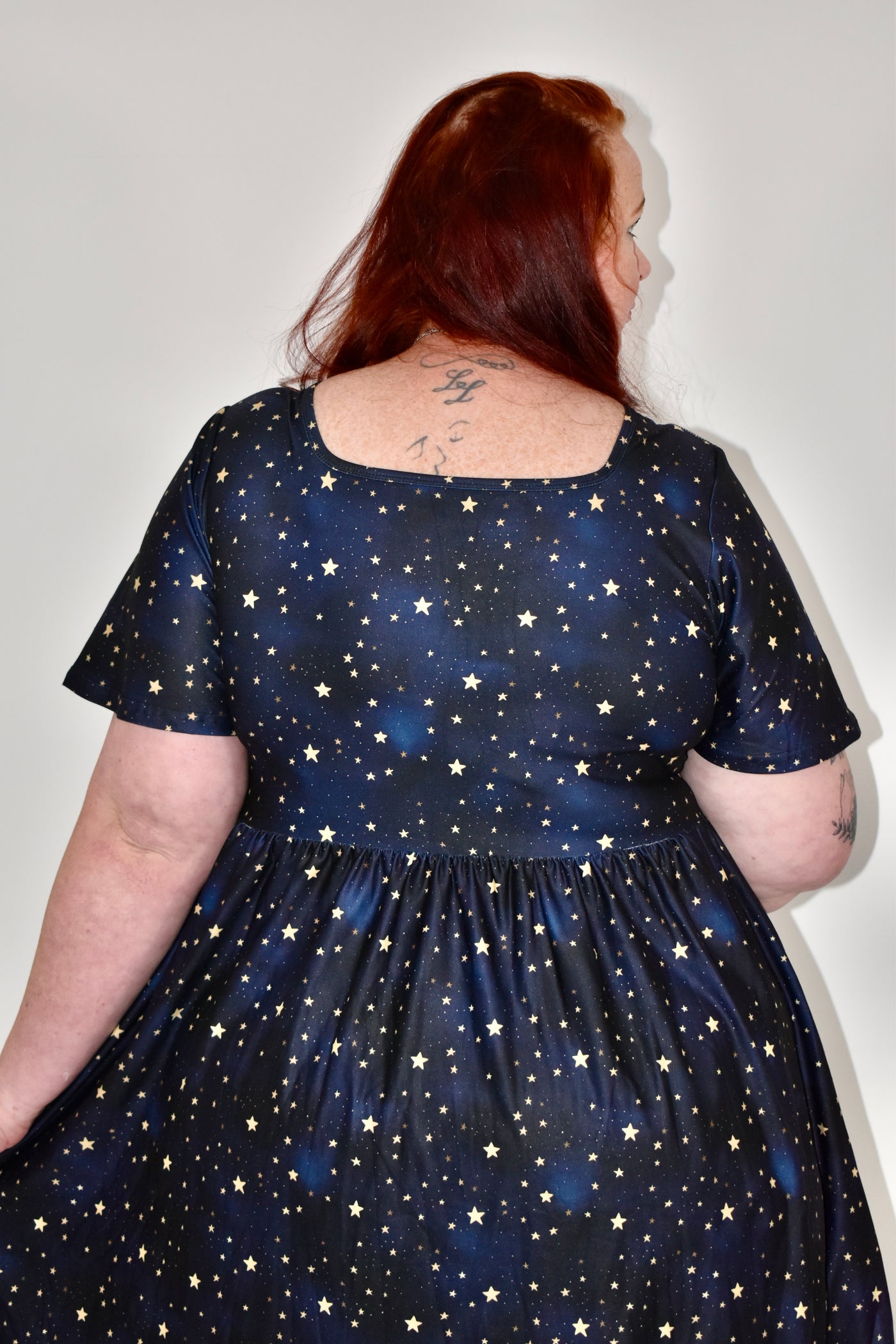 Scattered Skies Angel Sleeve Skater Dress