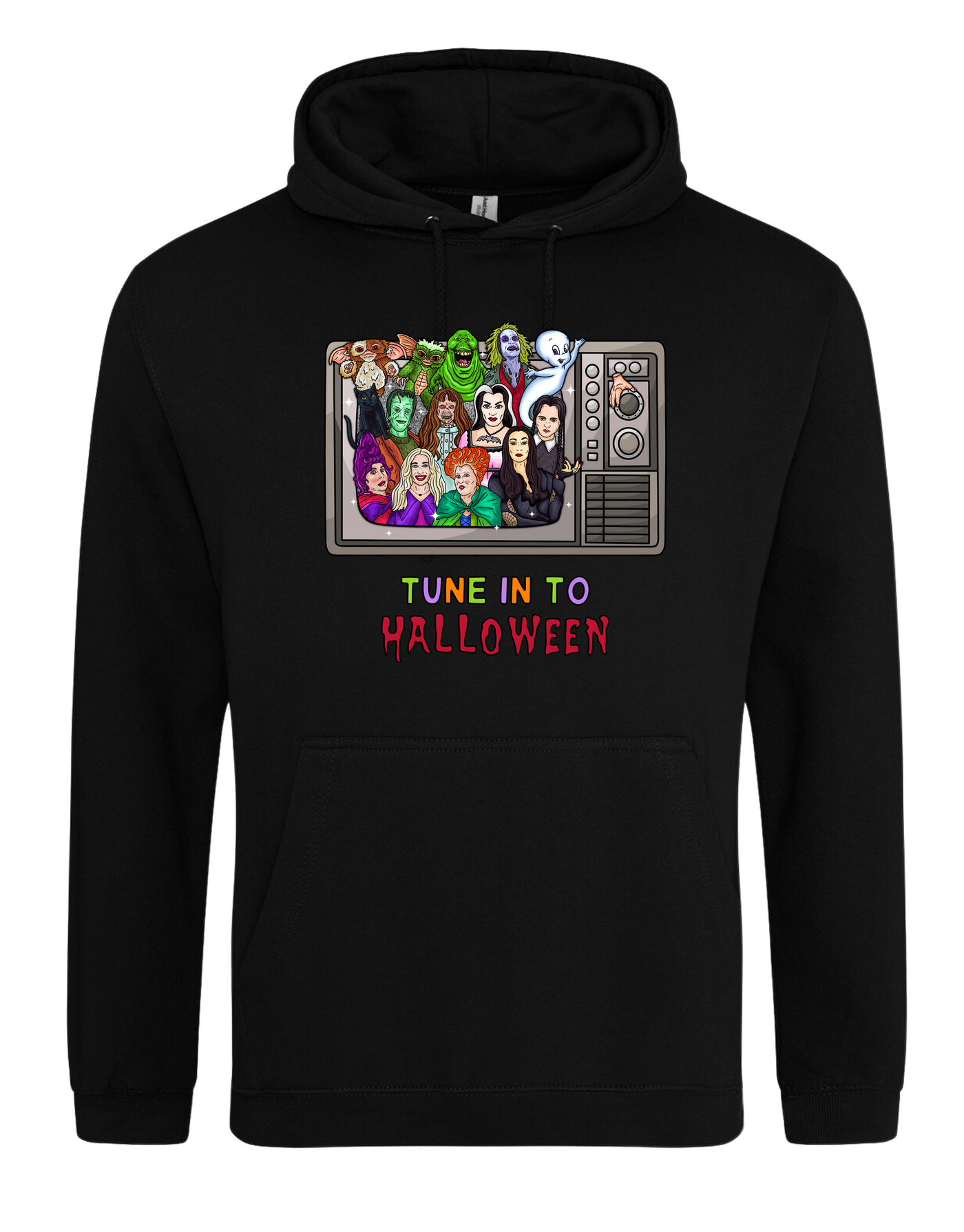 Black "Tune Into Halloween" Standard Hoodie