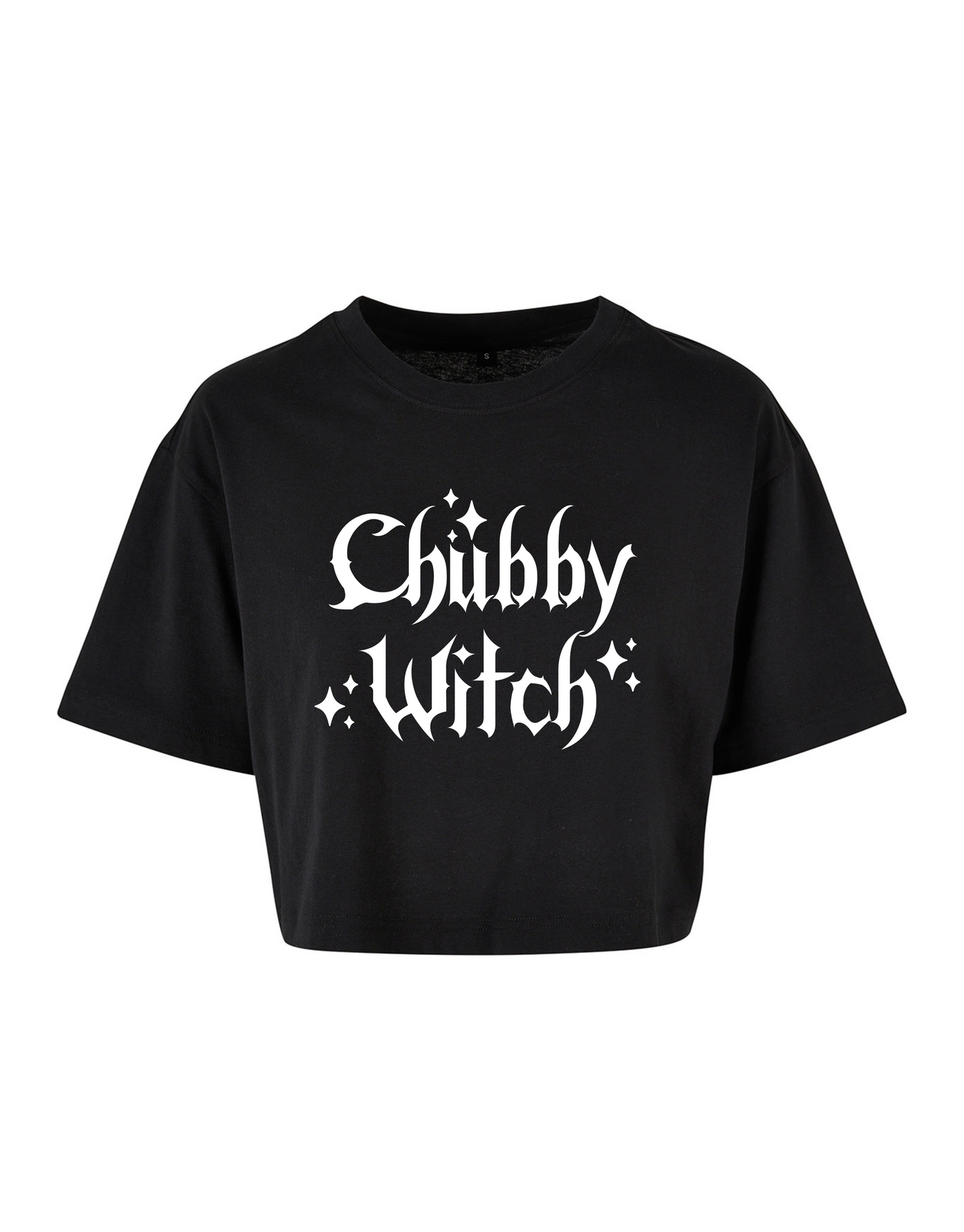 Black "Chubby Witch" Unisex Cropped T-Shirt