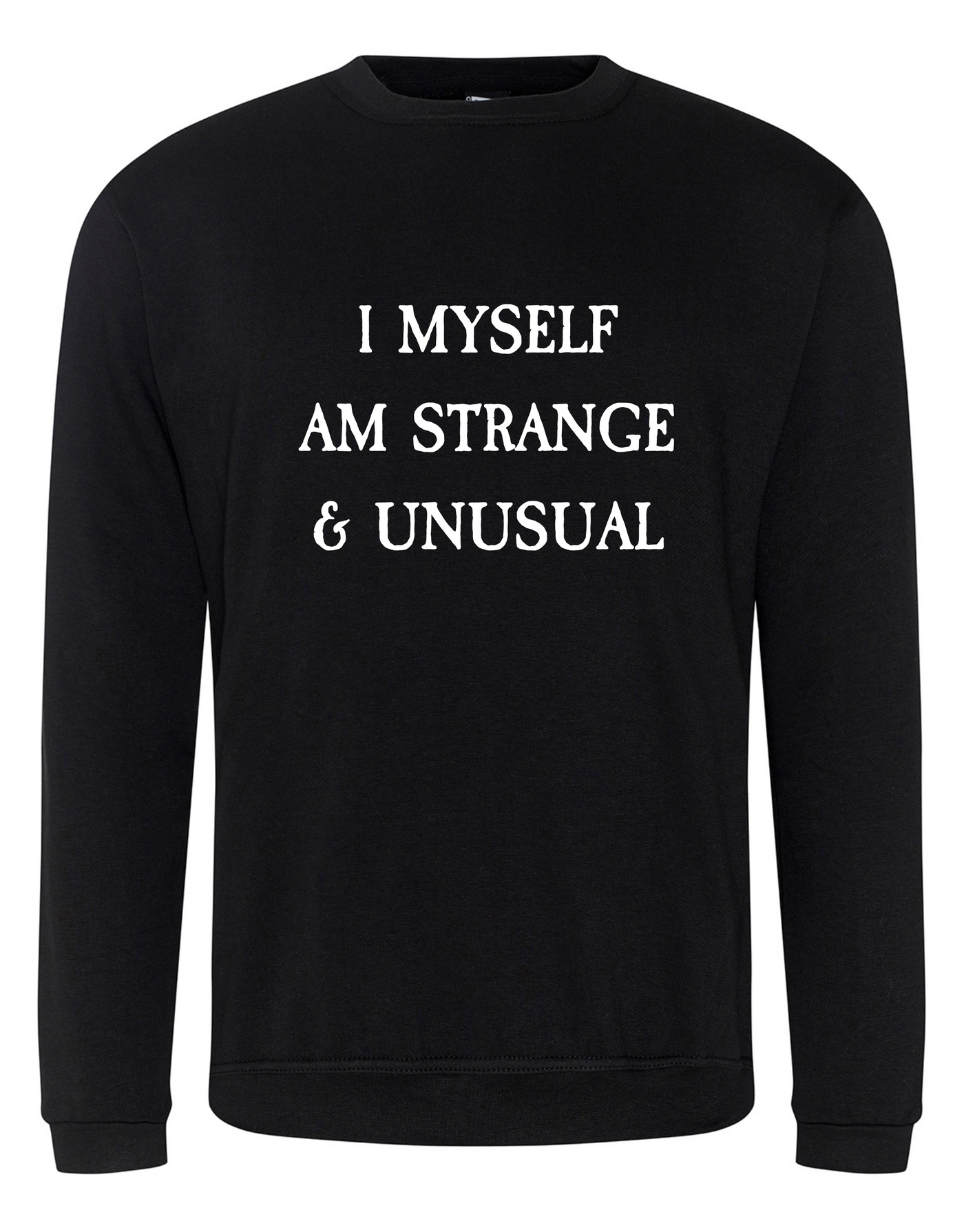 Black "Strange & Unusual" Unisex Sweatshirt