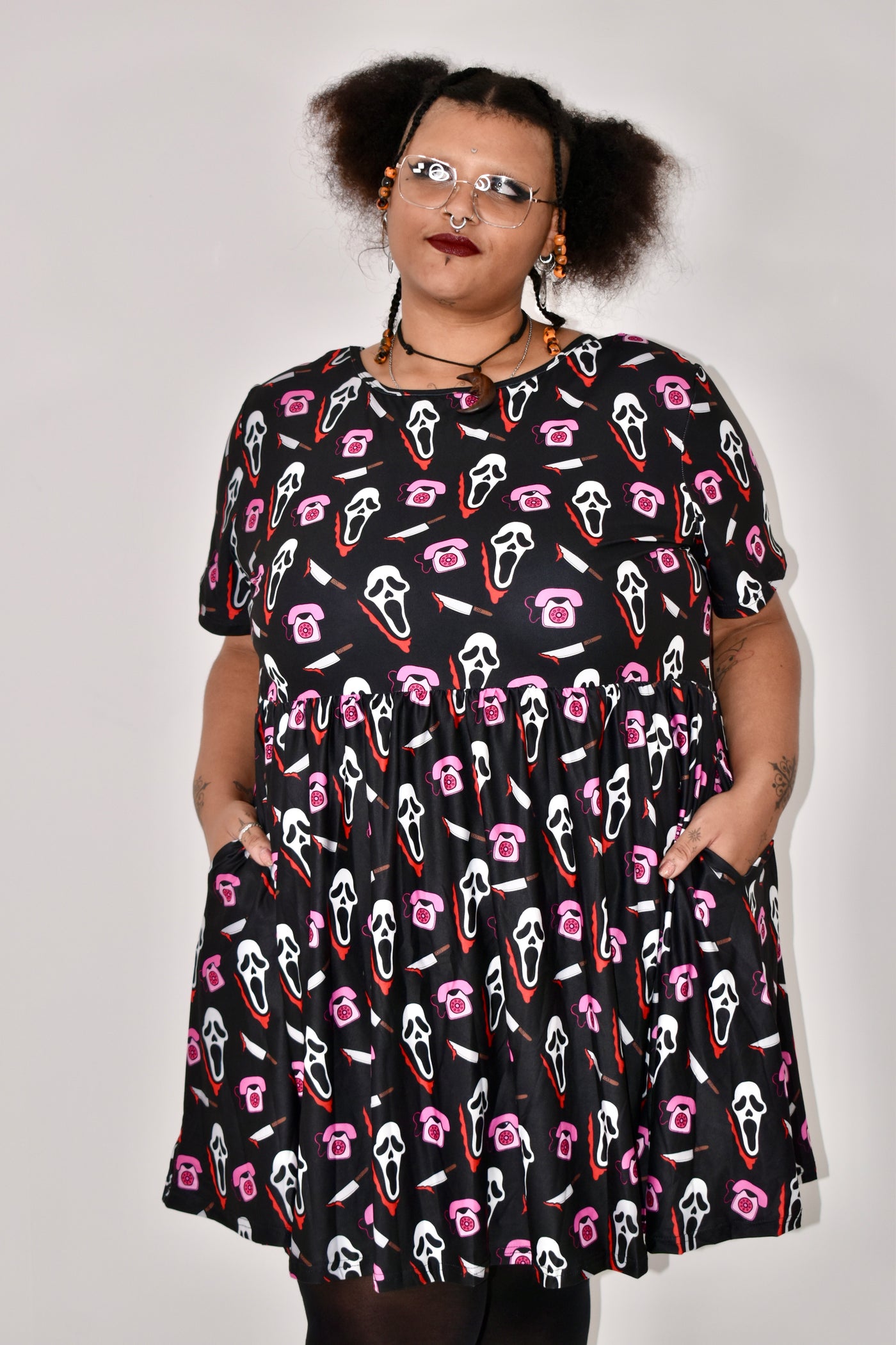 Black No You Hang Up Oversized Smock Dress