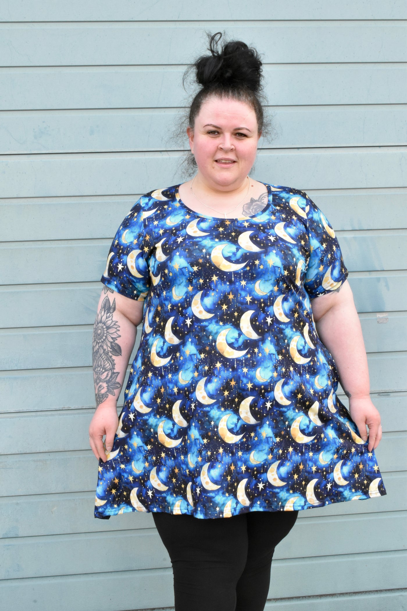 Midnight Sky Pocket Swing Dress