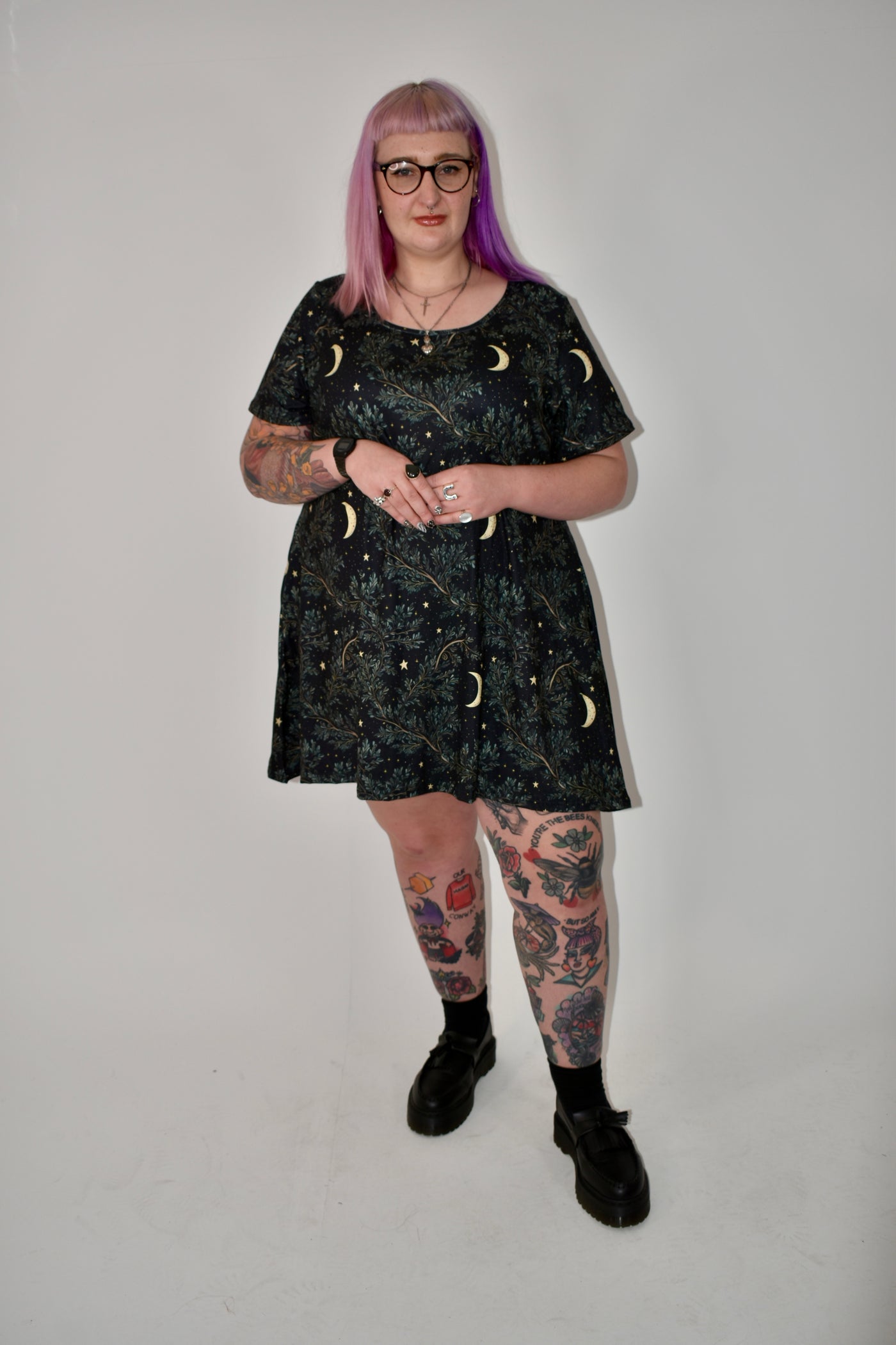 Pagan Night Pocket Swing Dress