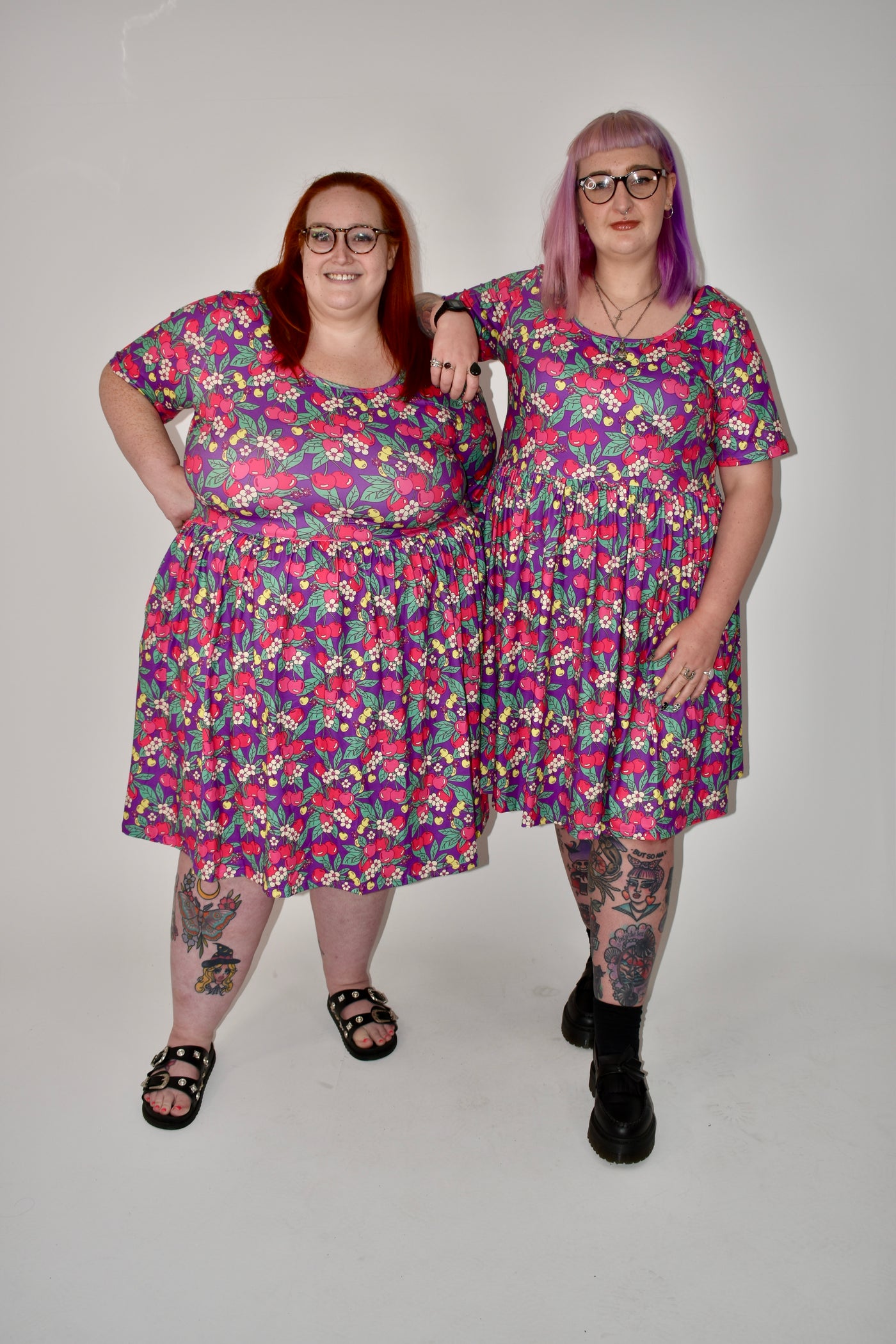 Topsy Curvy X Jelly With The Belly Cherry Pop 2-Way Pocket Skater Dress