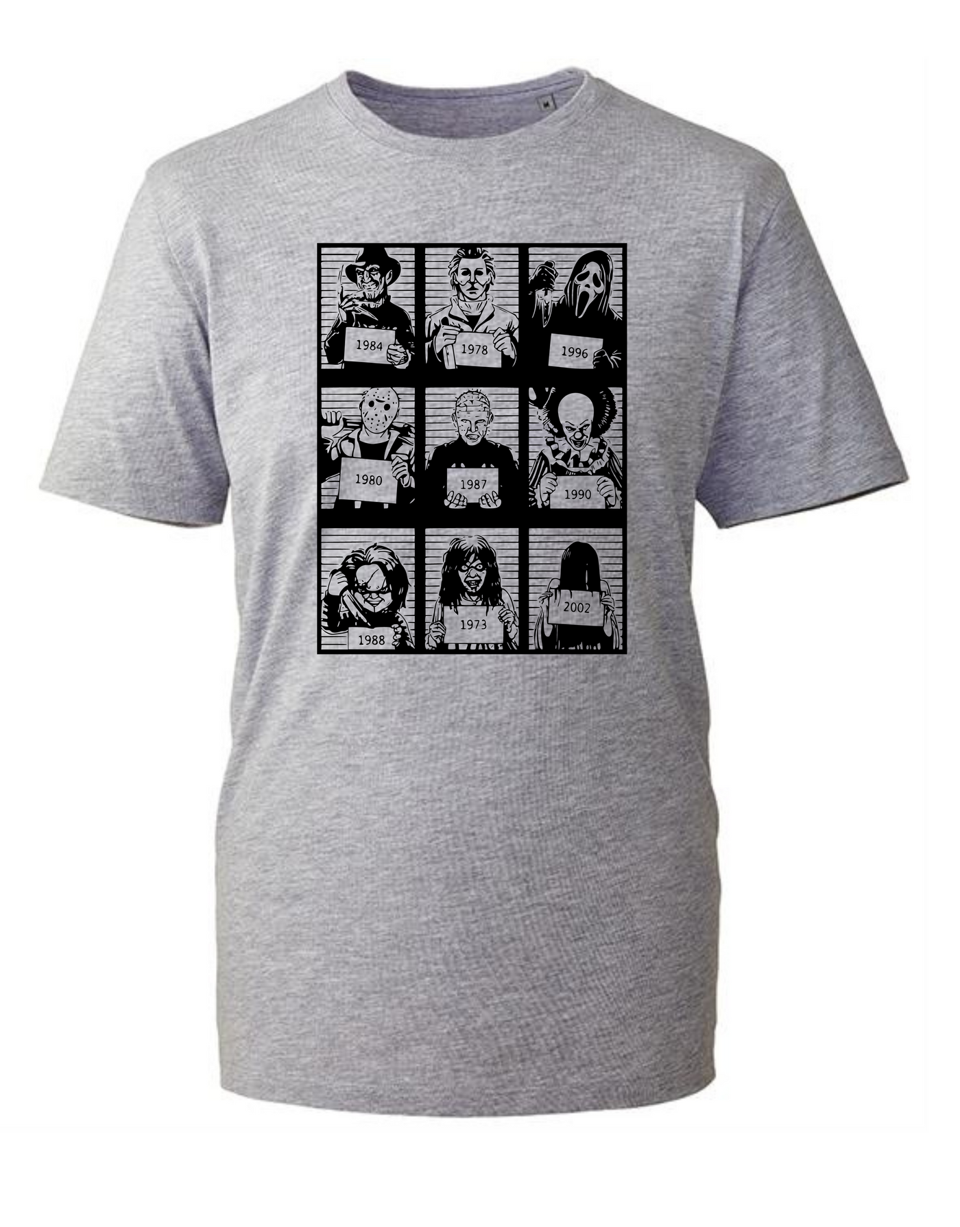 Light Grey Horror Incarcerated Unisex Organic T-Shirt
