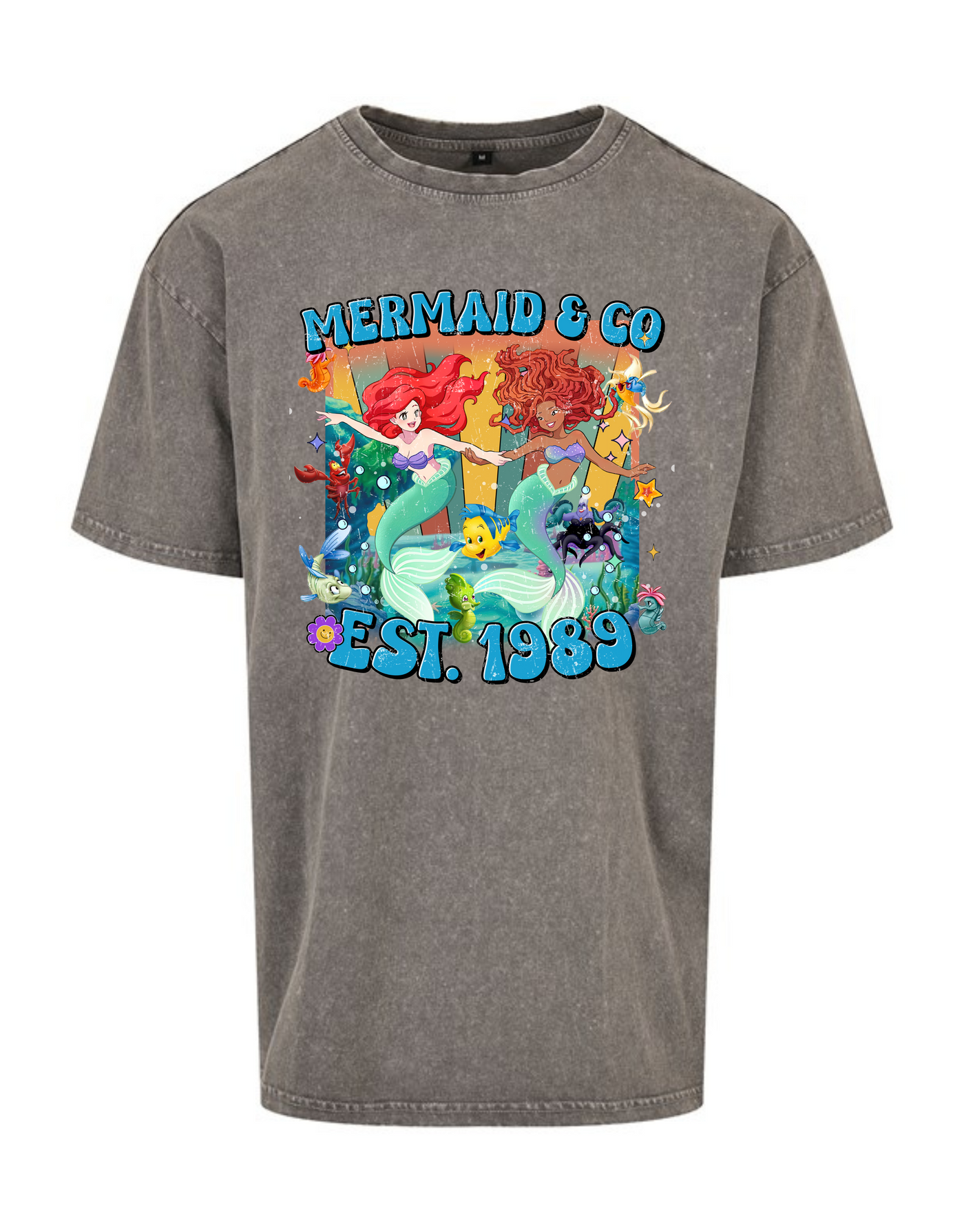 "Mermaid & Co" Friends Unisex Acid Wash T-Shirt