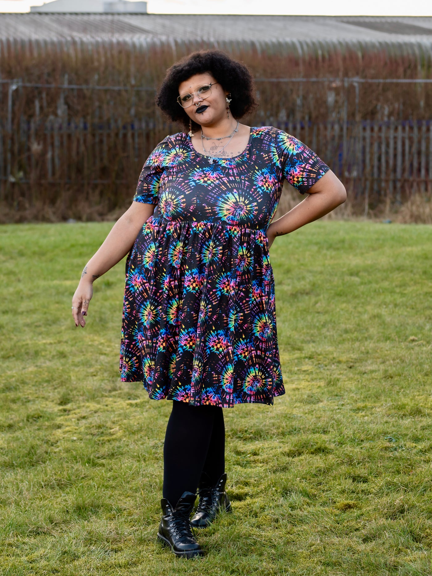 Twisted Kaleidoscope 2-Way Pocket Skater Dress